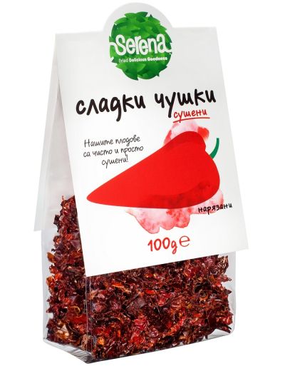 Сушени 100% НАТУРАЛНИ Сладки Чушки - РЯЗАНИ  - 100 гр.