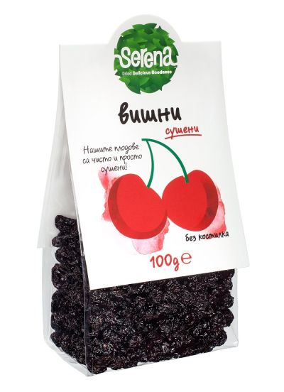 Dried 100% NATURAL sour pitted cherries-100g